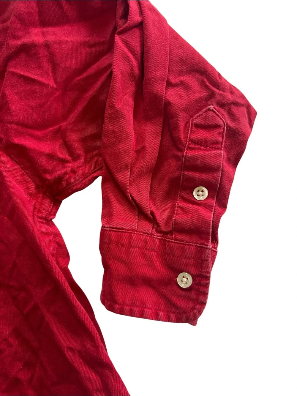 2 Ralph Lauren Boys Size 5 Preppy Button Down Shirts Plaid Red Kids 100% Cotton